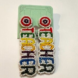 Colorful Beaded Teacher Earrings
